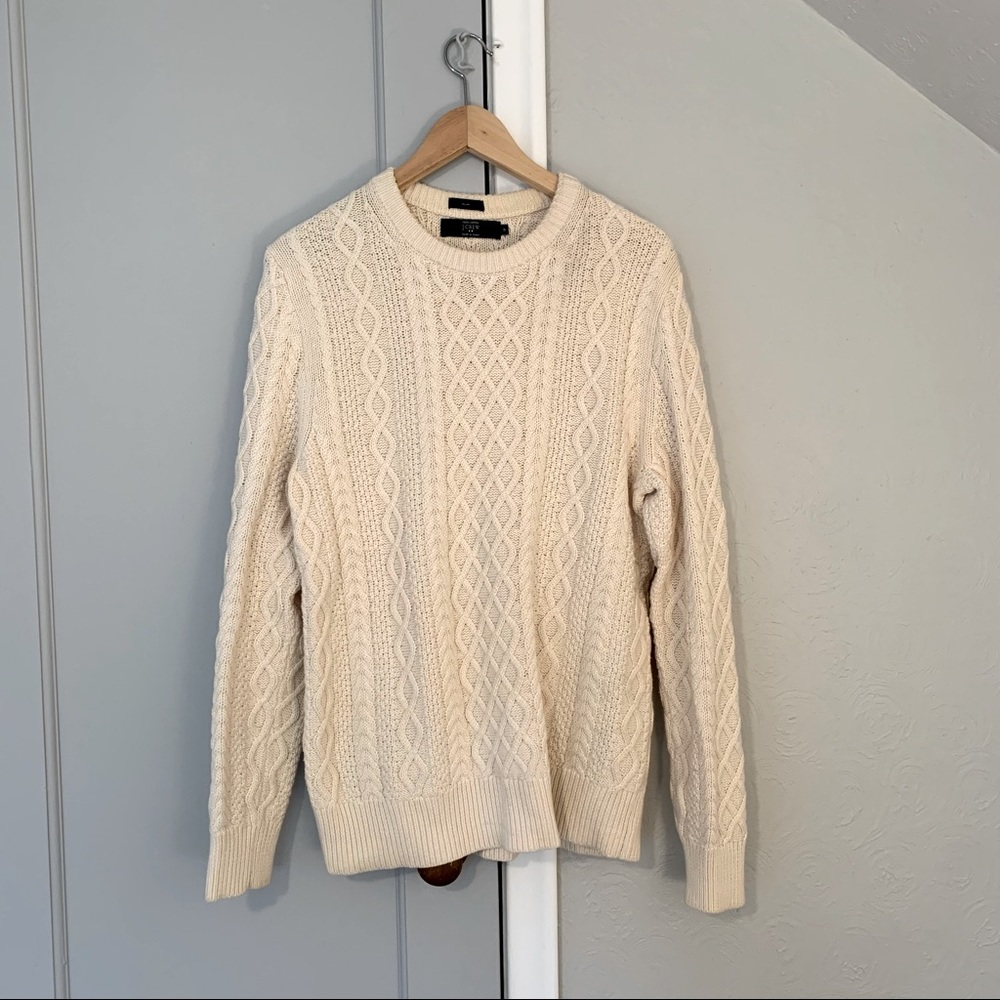 J. Crew Fisherman’s Sweater in Cream